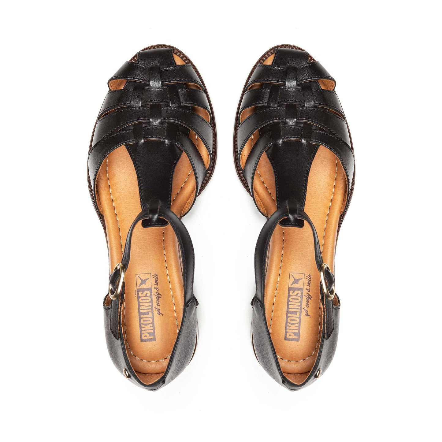 Pikolinos semi-open shoes with buckle VALENCIA W7D-1835