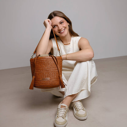 Pikolinos bag with drawstring closure and short handle WHA-540