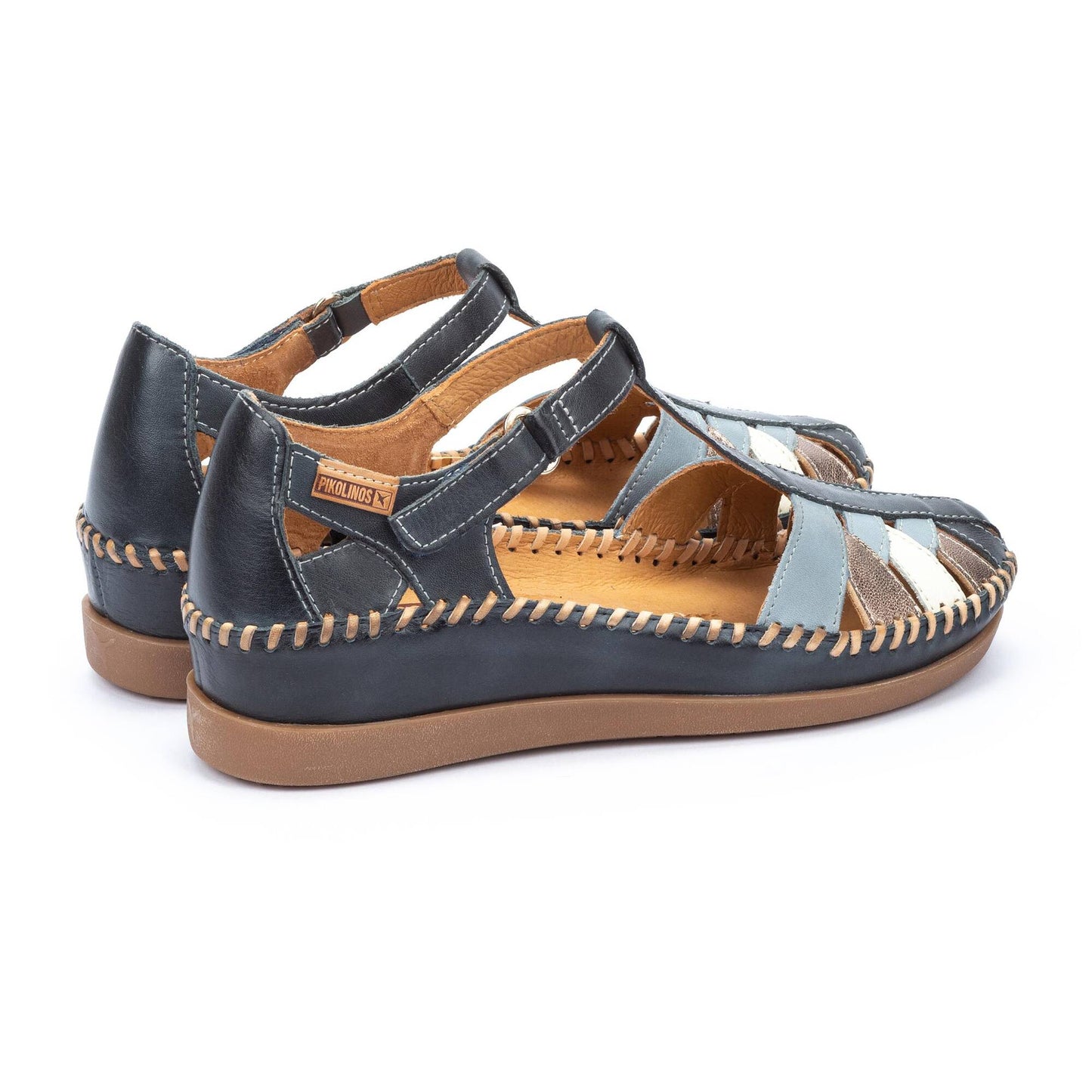 Pikolinos semi-open shoes with hook-and-loop closure CADAQUES W8K-0705C1