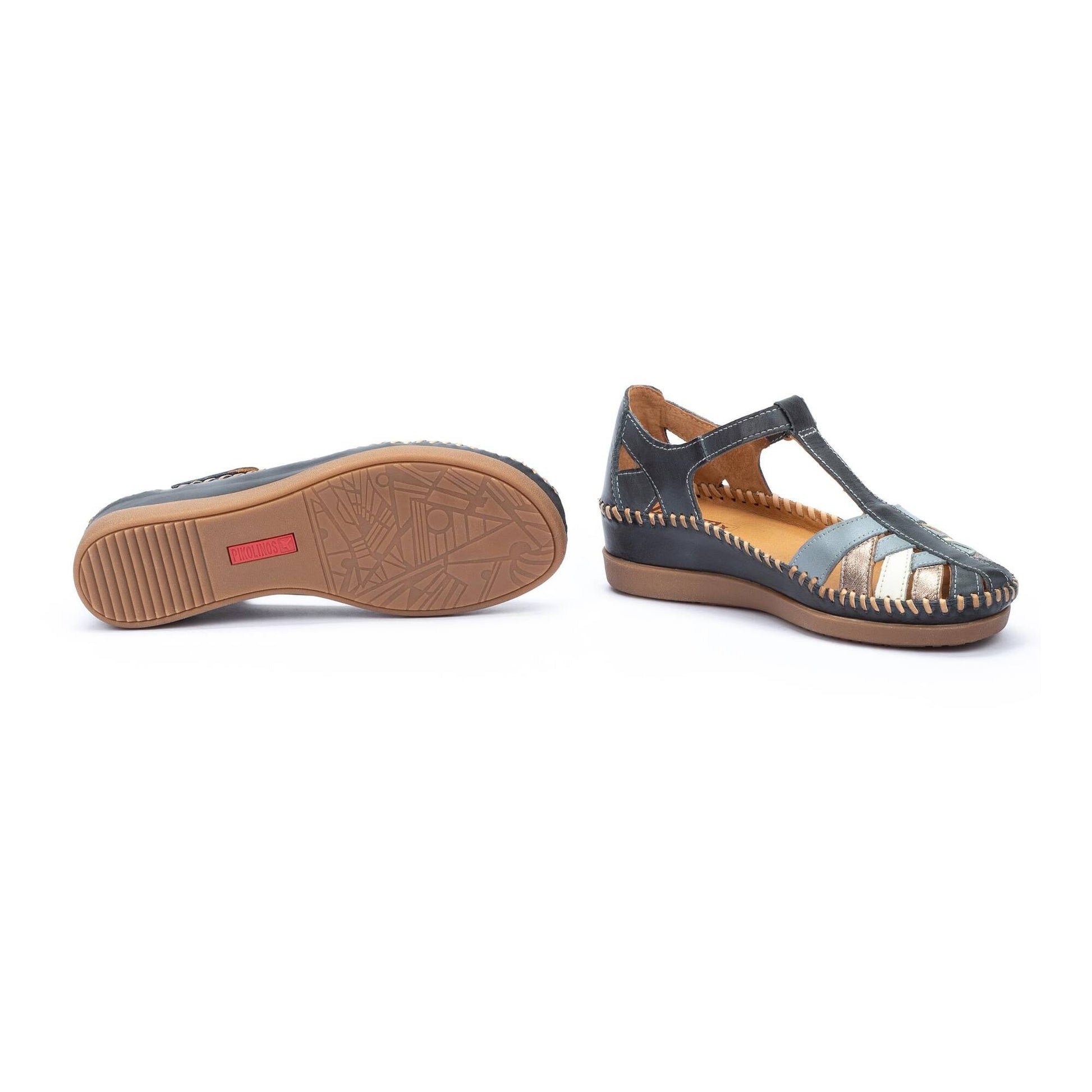 Pikolinos semi-open shoes with hook-and-loop closure CADAQUES W8K-0705C1