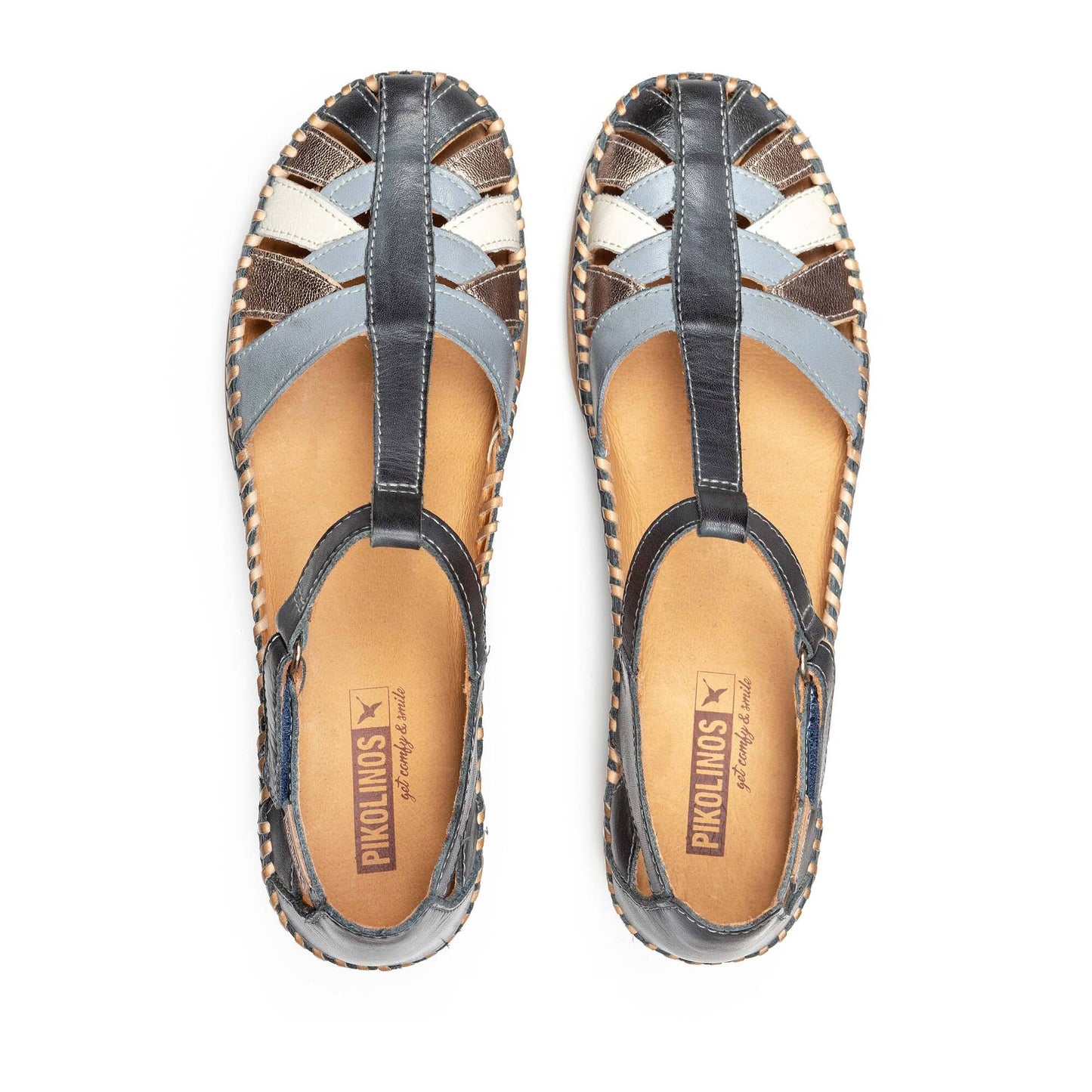 Pikolinos semi-open shoes with hook-and-loop closure CADAQUES W8K-0705C1