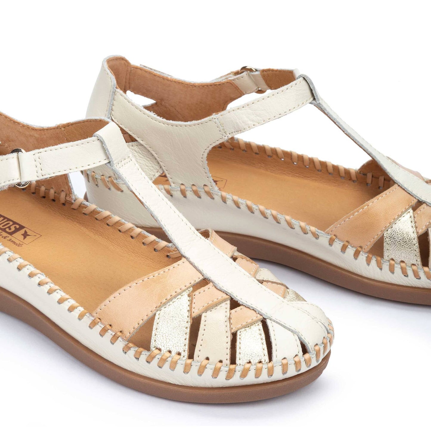 Pikolinos semi-open shoes with hook-and-loop closure CADAQUES W8K-0705C1