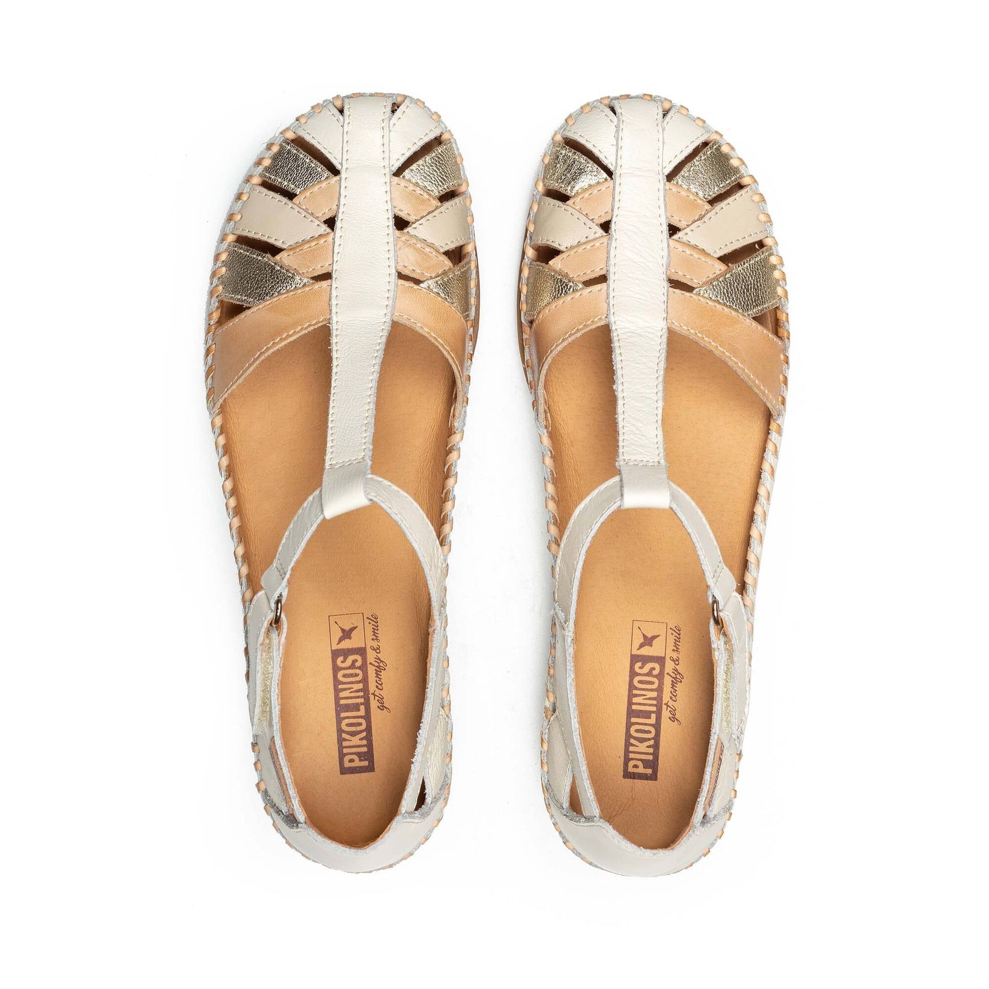 Pikolinos semi-open shoes with hook-and-loop closure CADAQUES W8K-0705C1
