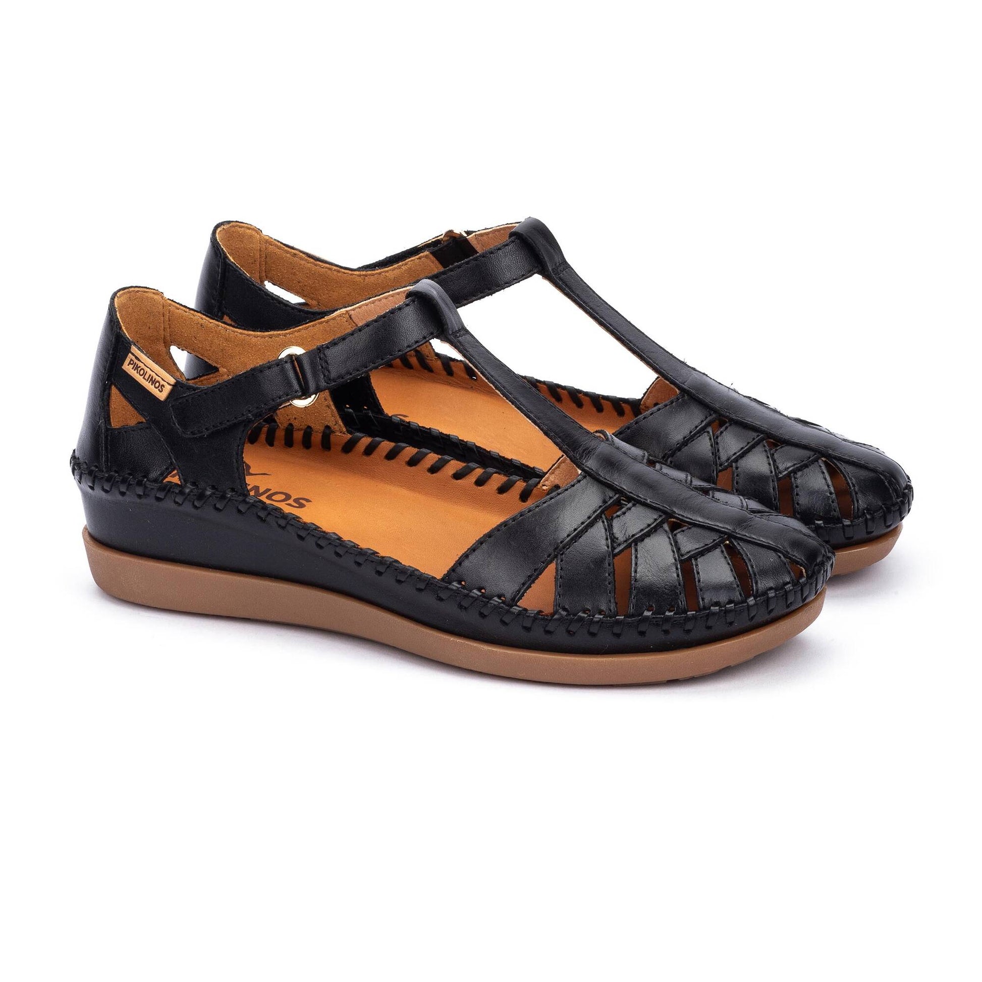 Pikolinos semi-open shoes with hook-and-loop closure CADAQUES W8K-0705
