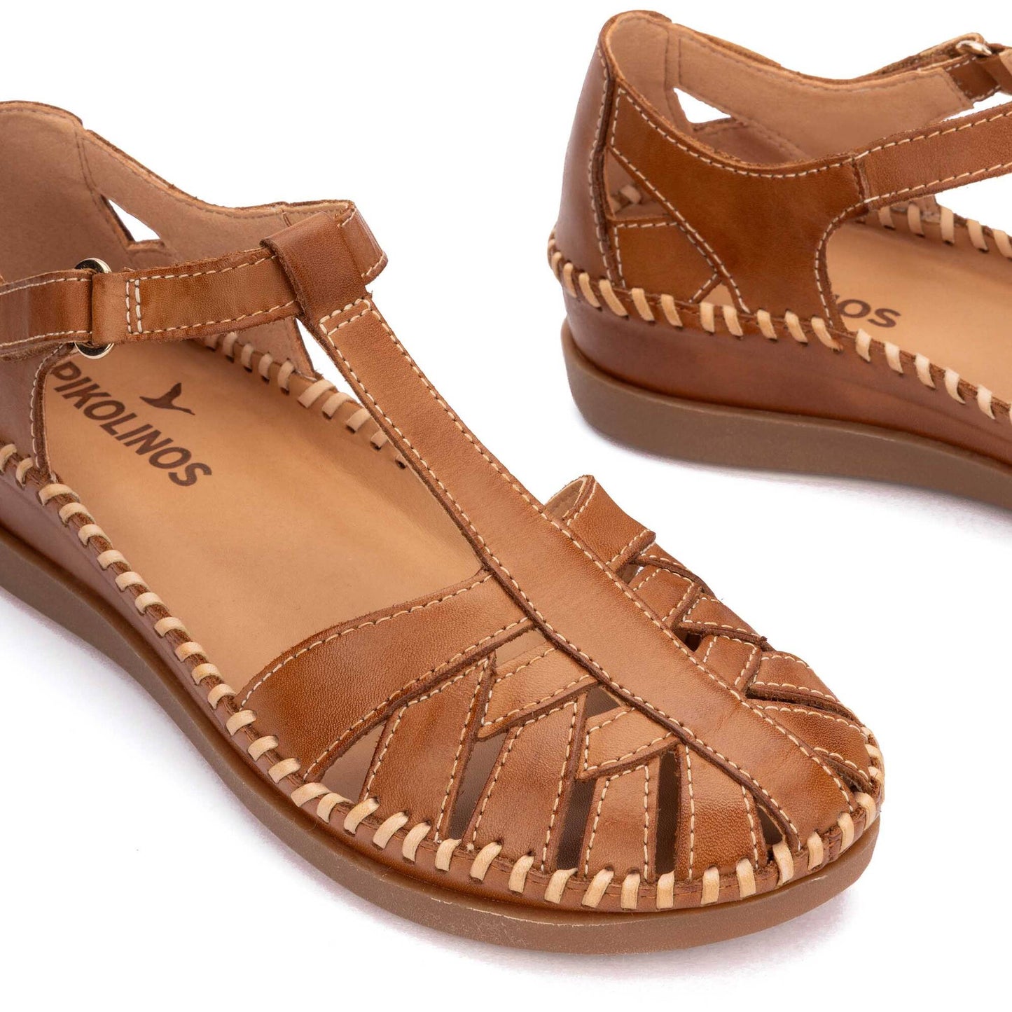 Pikolinos semi-open shoes with hook-and-loop closure CADAQUES W8K-0705