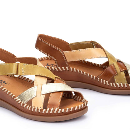 Pikolinos wedge sandals with hook-and-loop closure CADAQUES W8K-0741C2