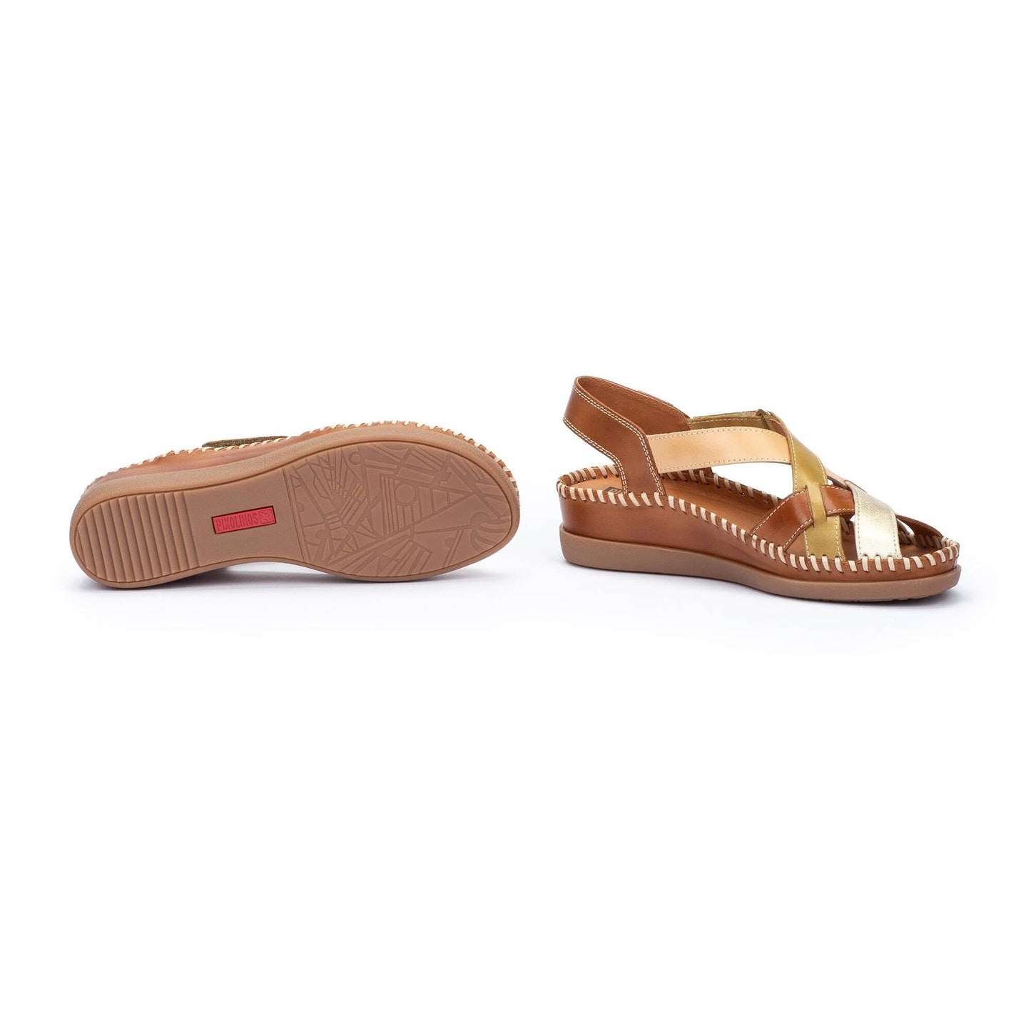 Pikolinos wedge sandals with hook-and-loop closure CADAQUES W8K-0741C2