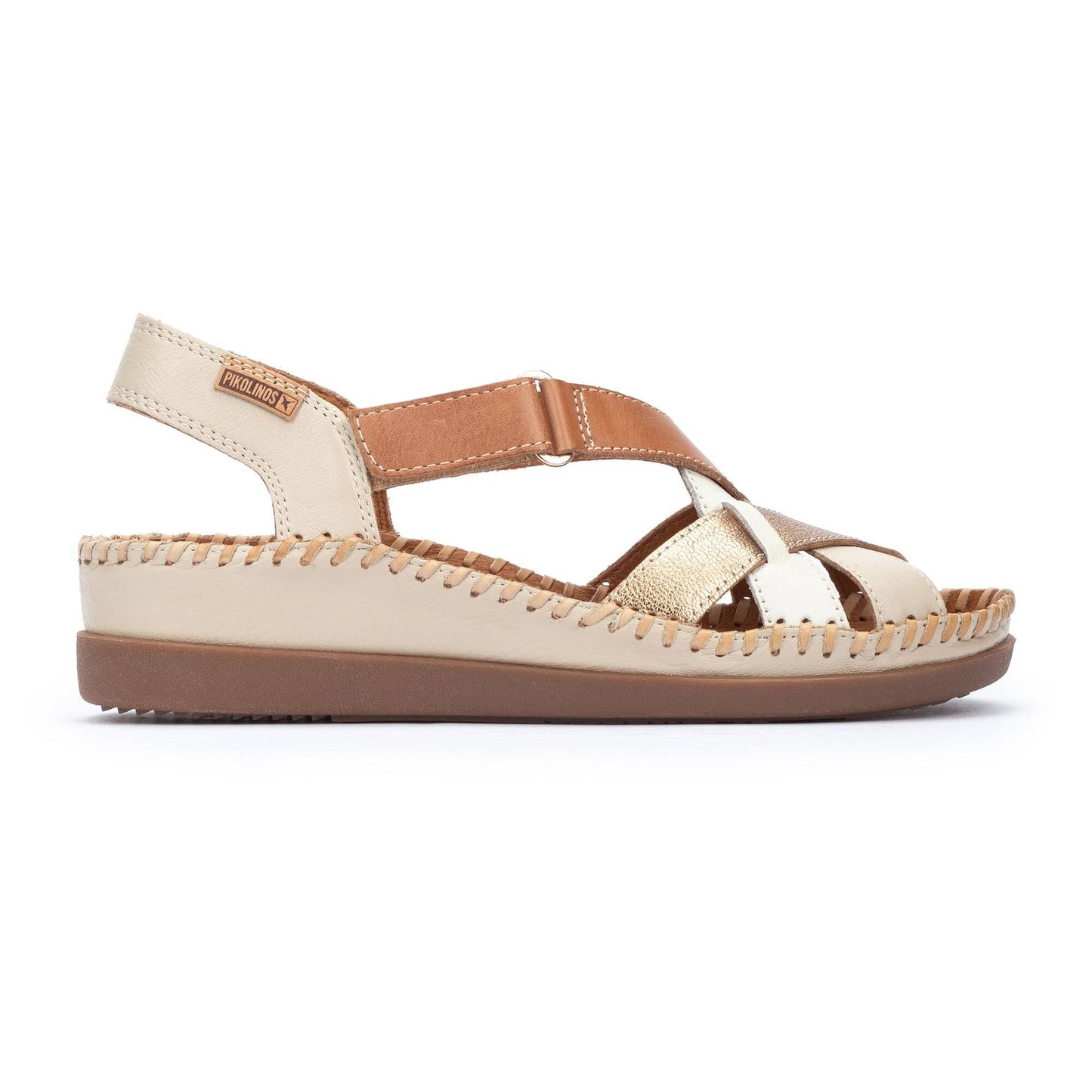 Pikolinos wedge sandals with hook-and-loop closure CADAQUES W8K-0741C2