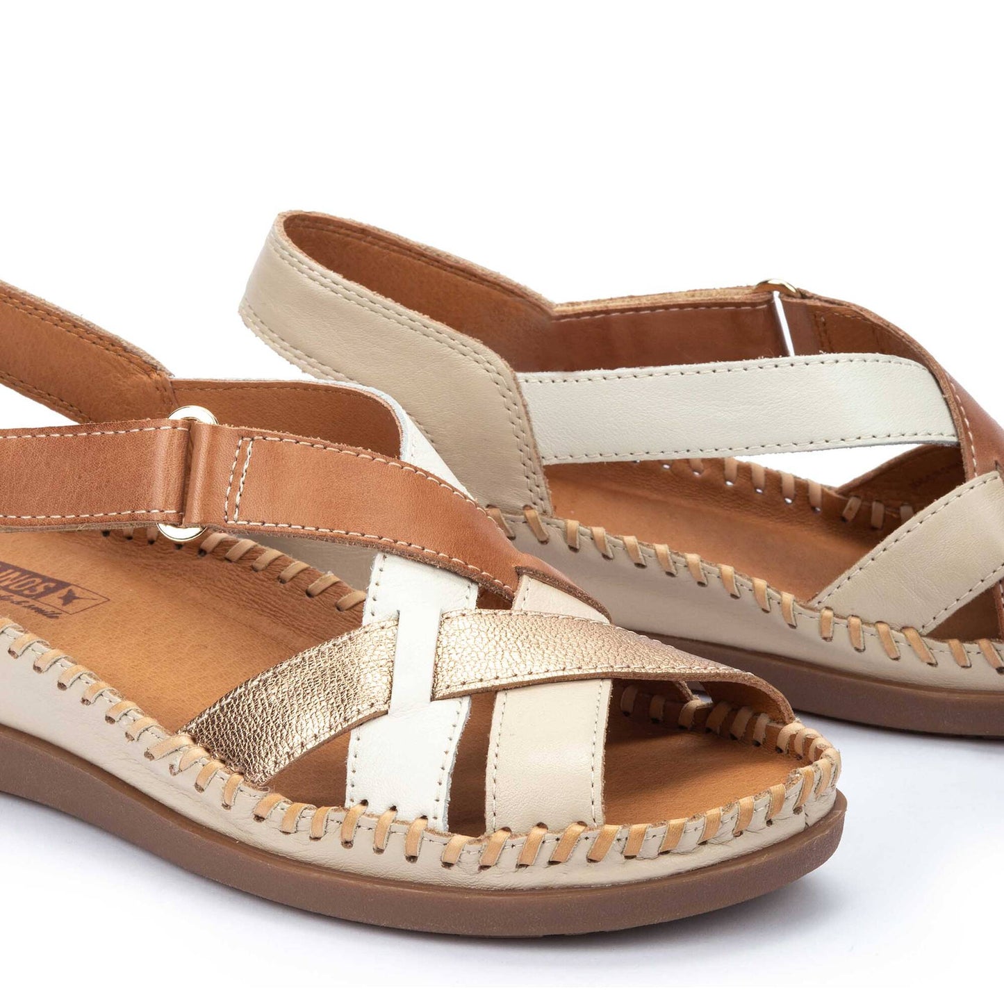 Pikolinos wedge sandals with hook-and-loop closure CADAQUES W8K-0741C2