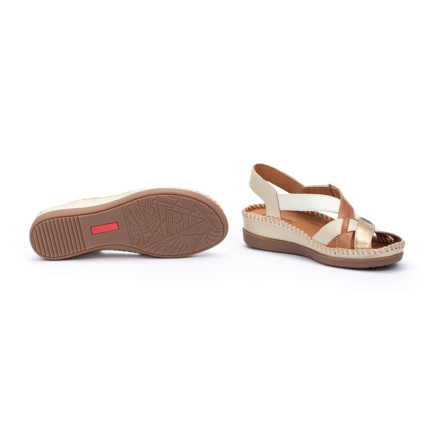 Pikolinos wedge sandals with hook-and-loop closure CADAQUES W8K-0741C2