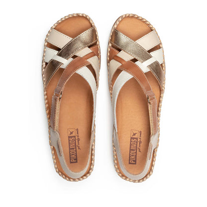 Pikolinos wedge sandals with hook-and-loop closure CADAQUES W8K-0741C2