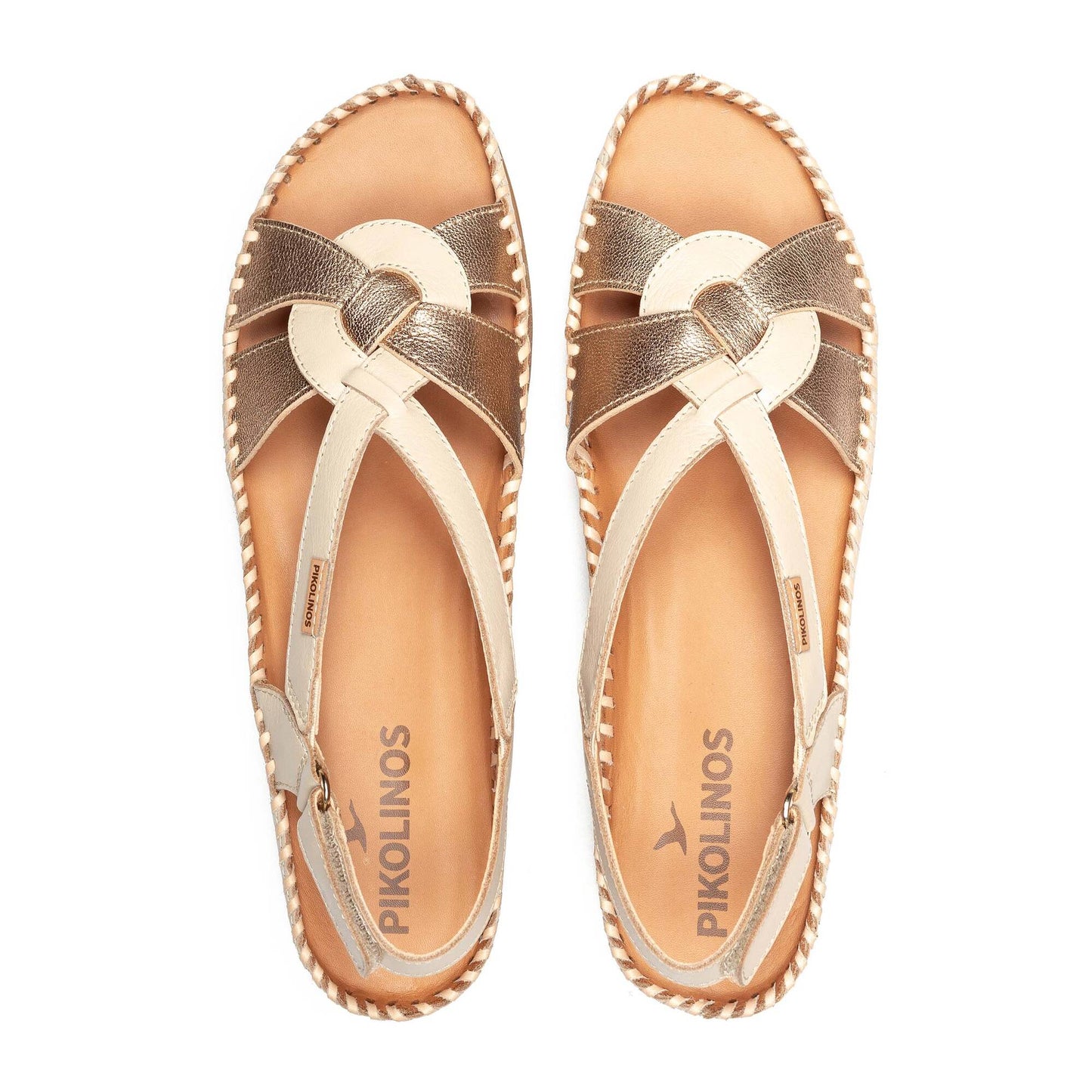 Pikolinos Metallic wedge sandal for women CADAQUES W8K-1839C1