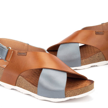 Pikolinos wedge sandals with hook-and-loop closure MAHON W9E-0912C1