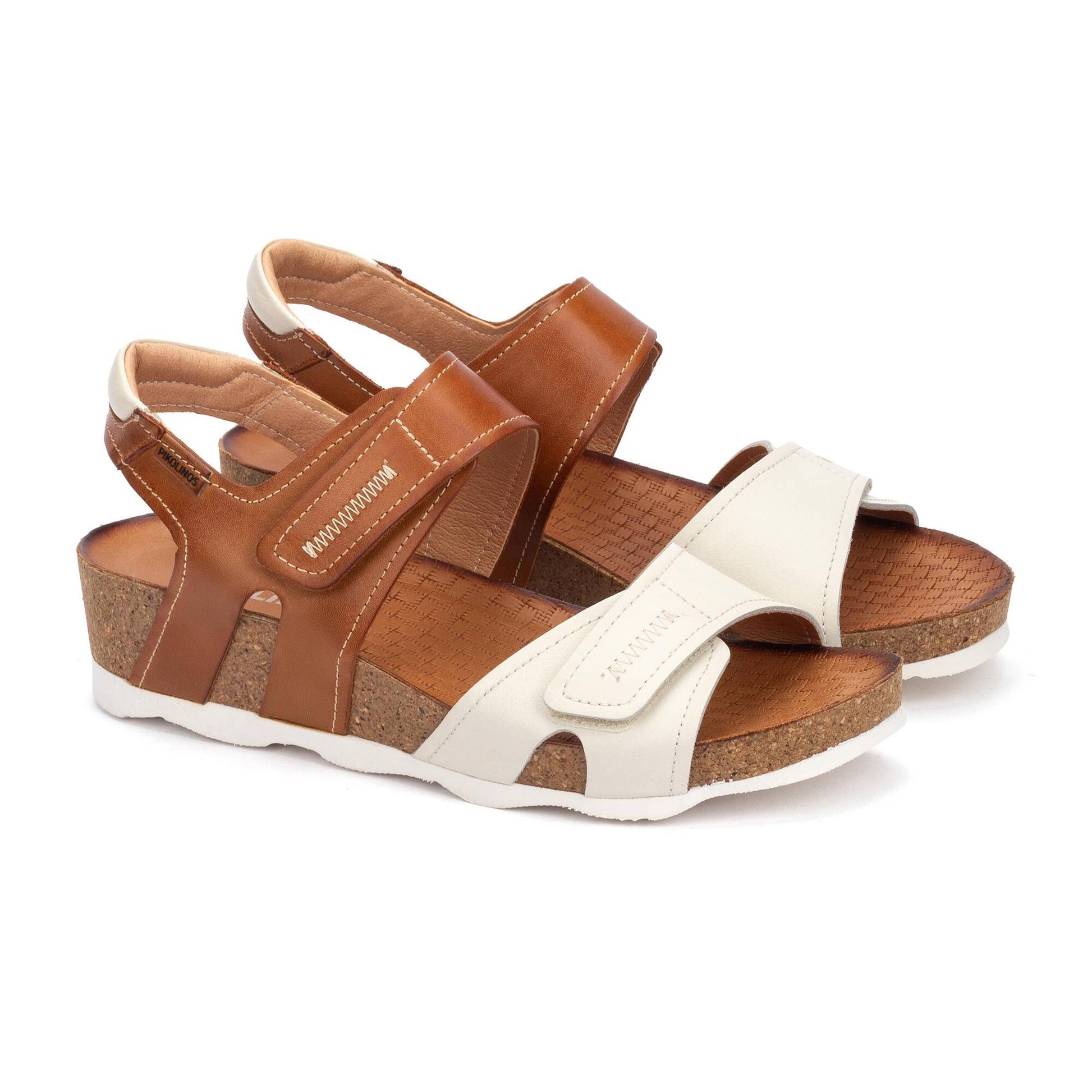 Pikolinos wedge sandals with hook-and-loop closure MAHON W9E-0870C1