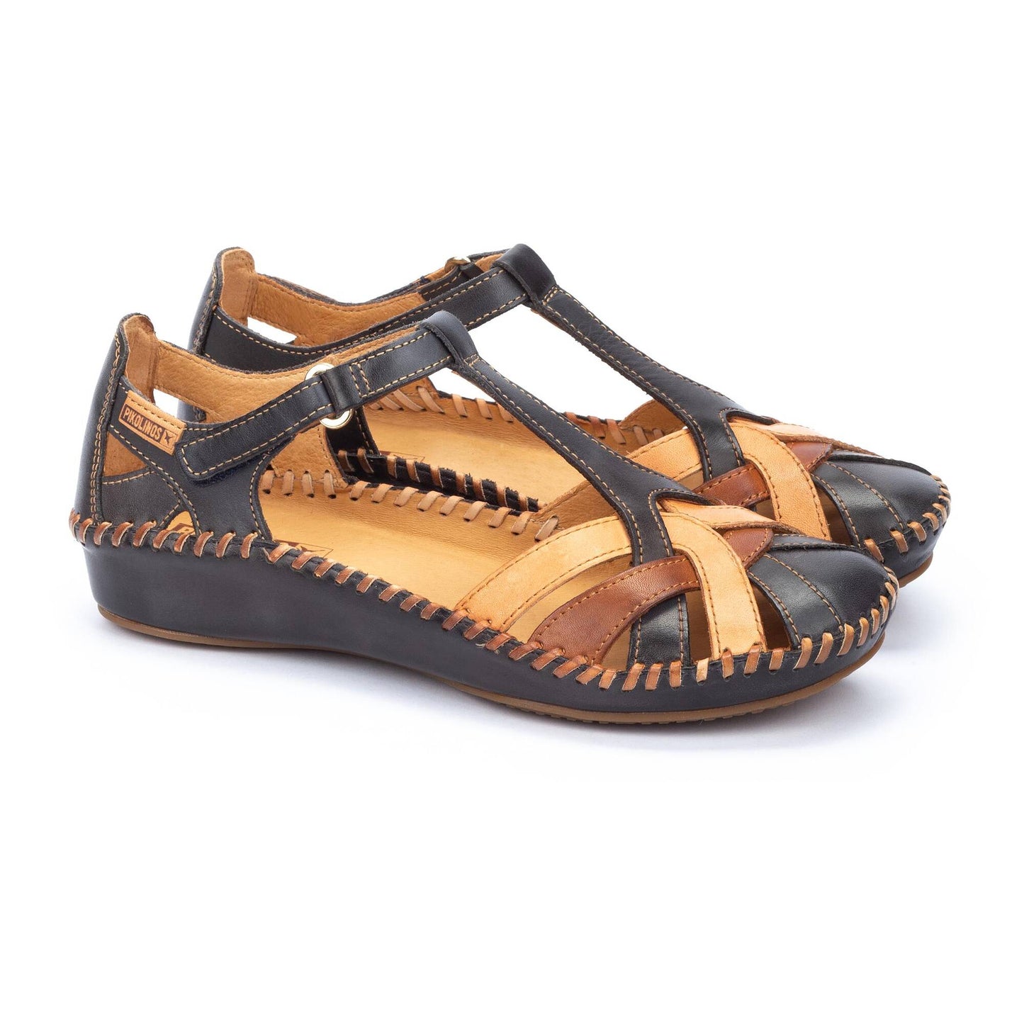 Pikolinos semi-open shoes with hook-and-loop closure P. VALLARTA 655-0732C5