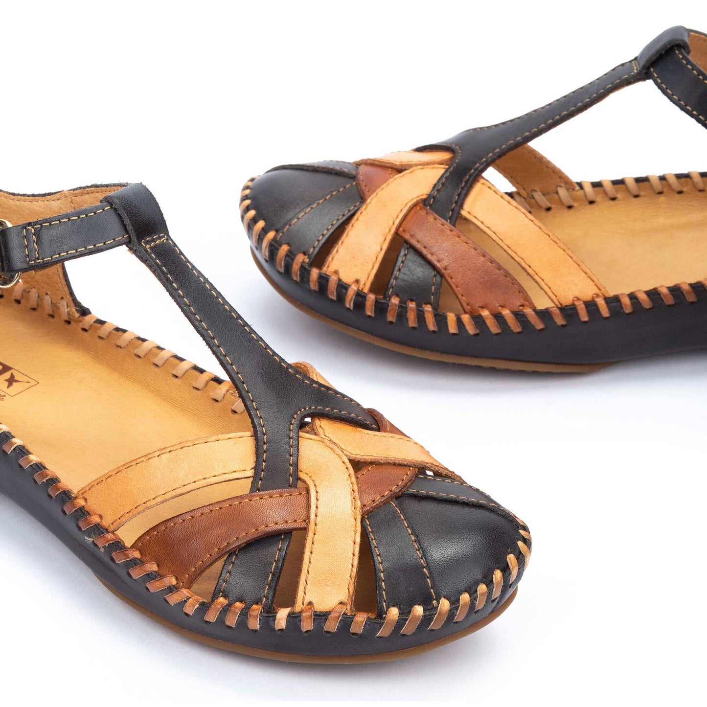 Pikolinos semi-open shoes with hook-and-loop closure P. VALLARTA 655-0732C5