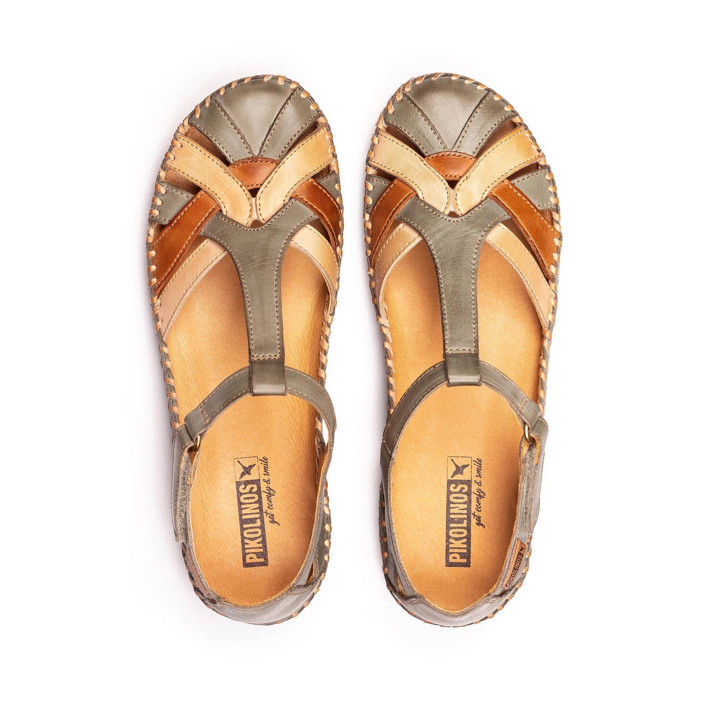 Pikolinos semi-open shoes with hook-and-loop closure P. VALLARTA 655-0732C5