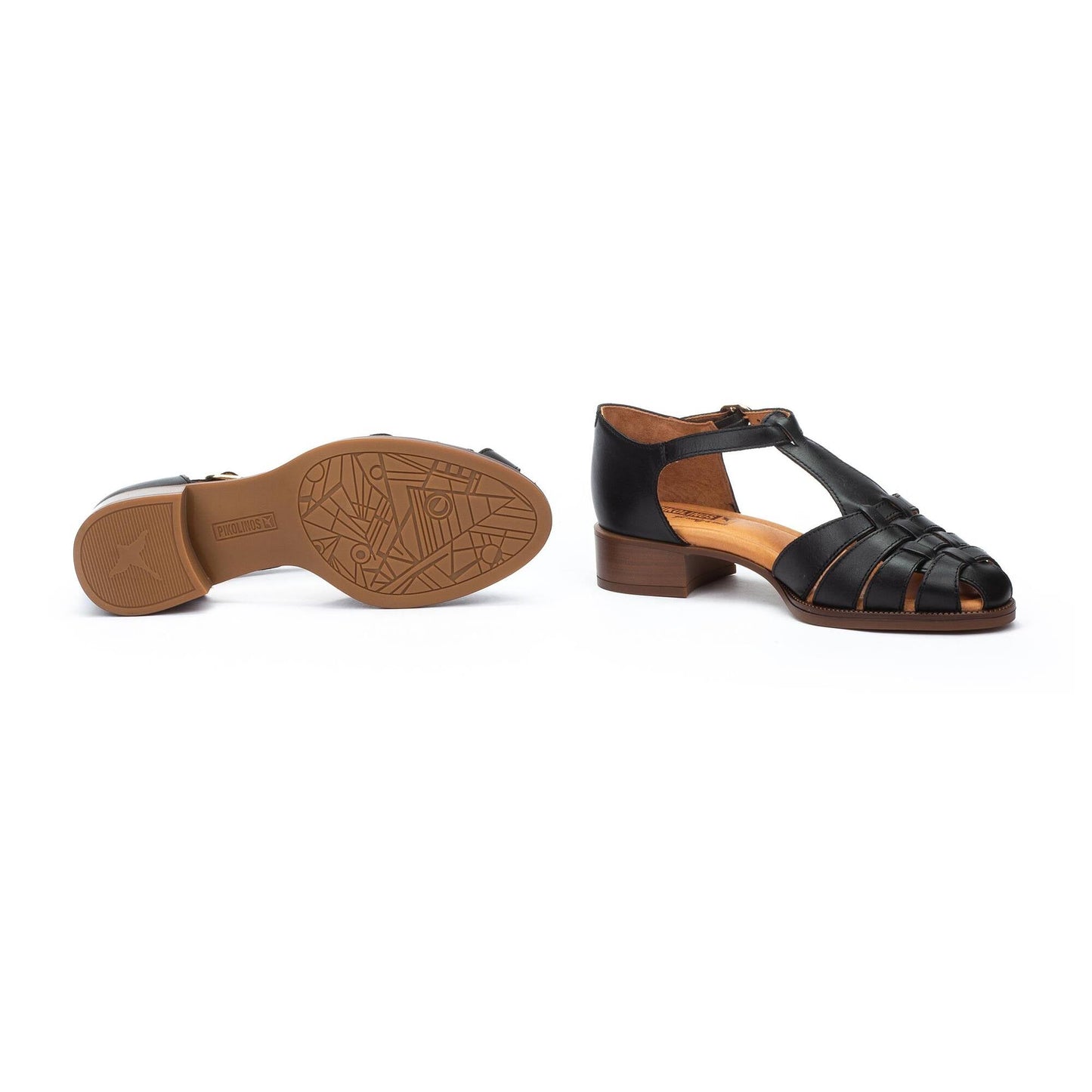 Pikolinos semi-open shoes with buckle VALENCIA W7D-1835