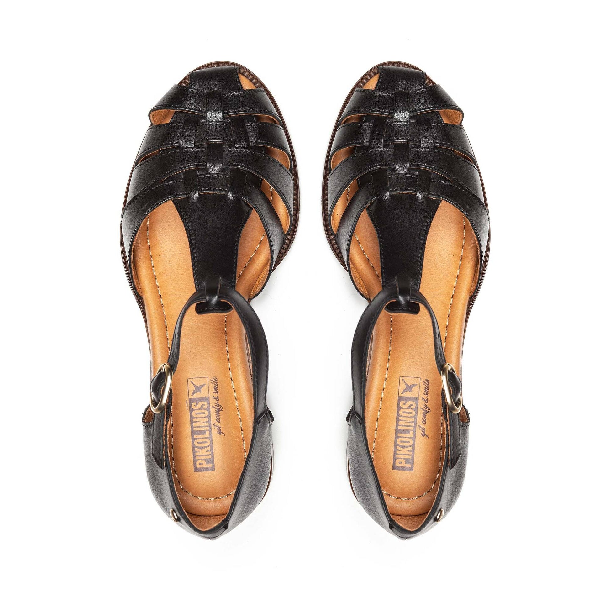 Pikolinos semi-open shoes with buckle VALENCIA W7D-1835