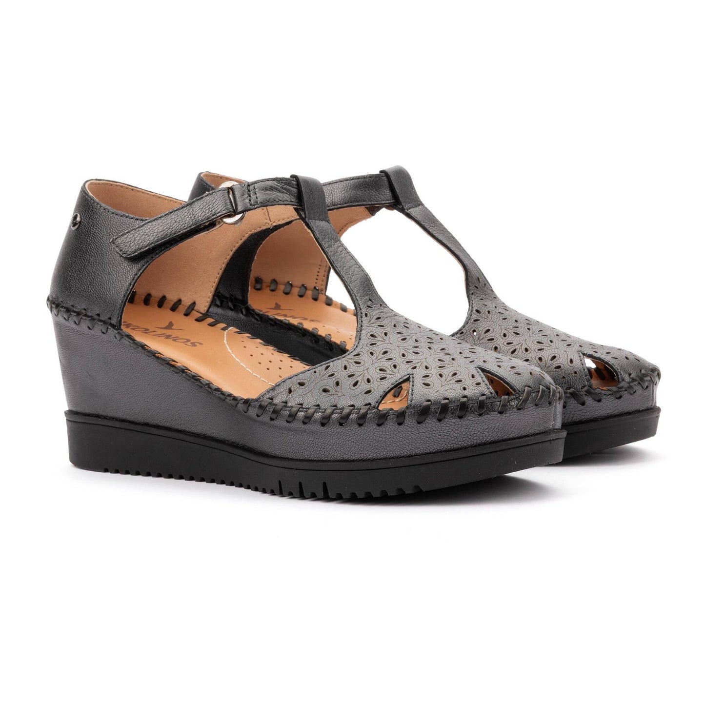 Pikolinos wedge sandals with hook-and-loop closure AGUADULCE W3Z-1629CL