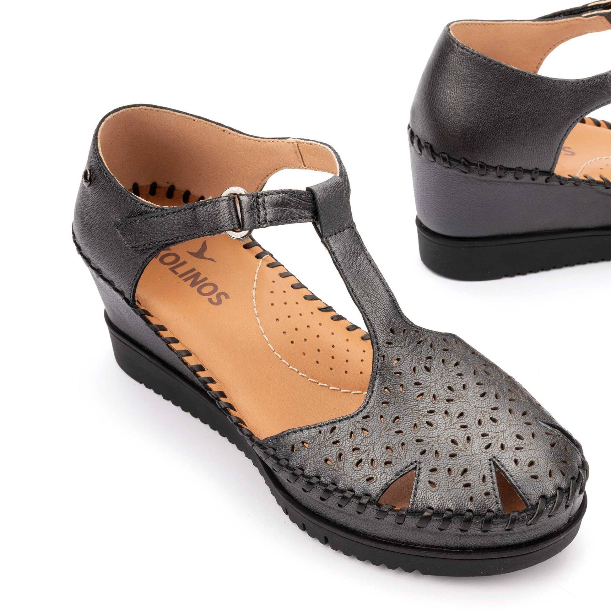 Pikolinos wedge sandals with hook-and-loop closure AGUADULCE W3Z-1629CL