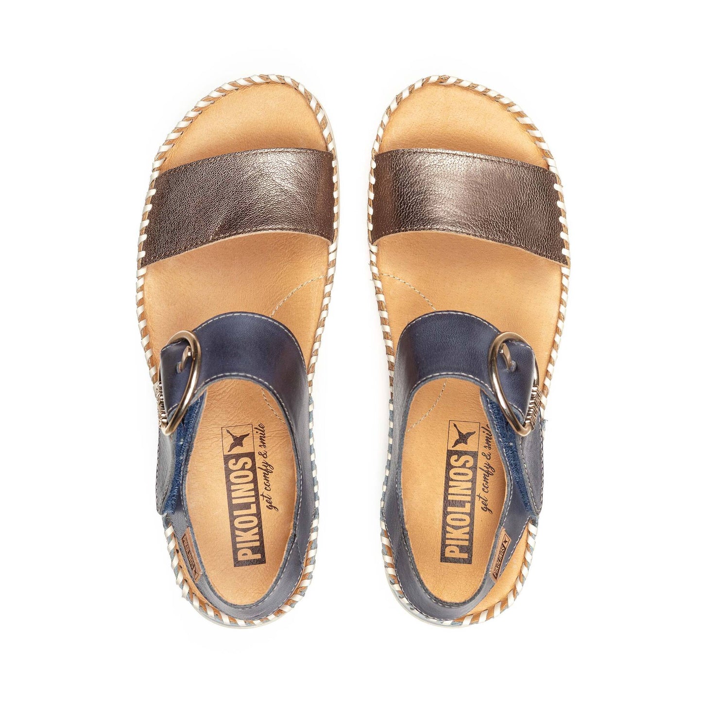 Pikolinos wedge sandals with hook-and-loop closure MARINA W1C-0709CLC1