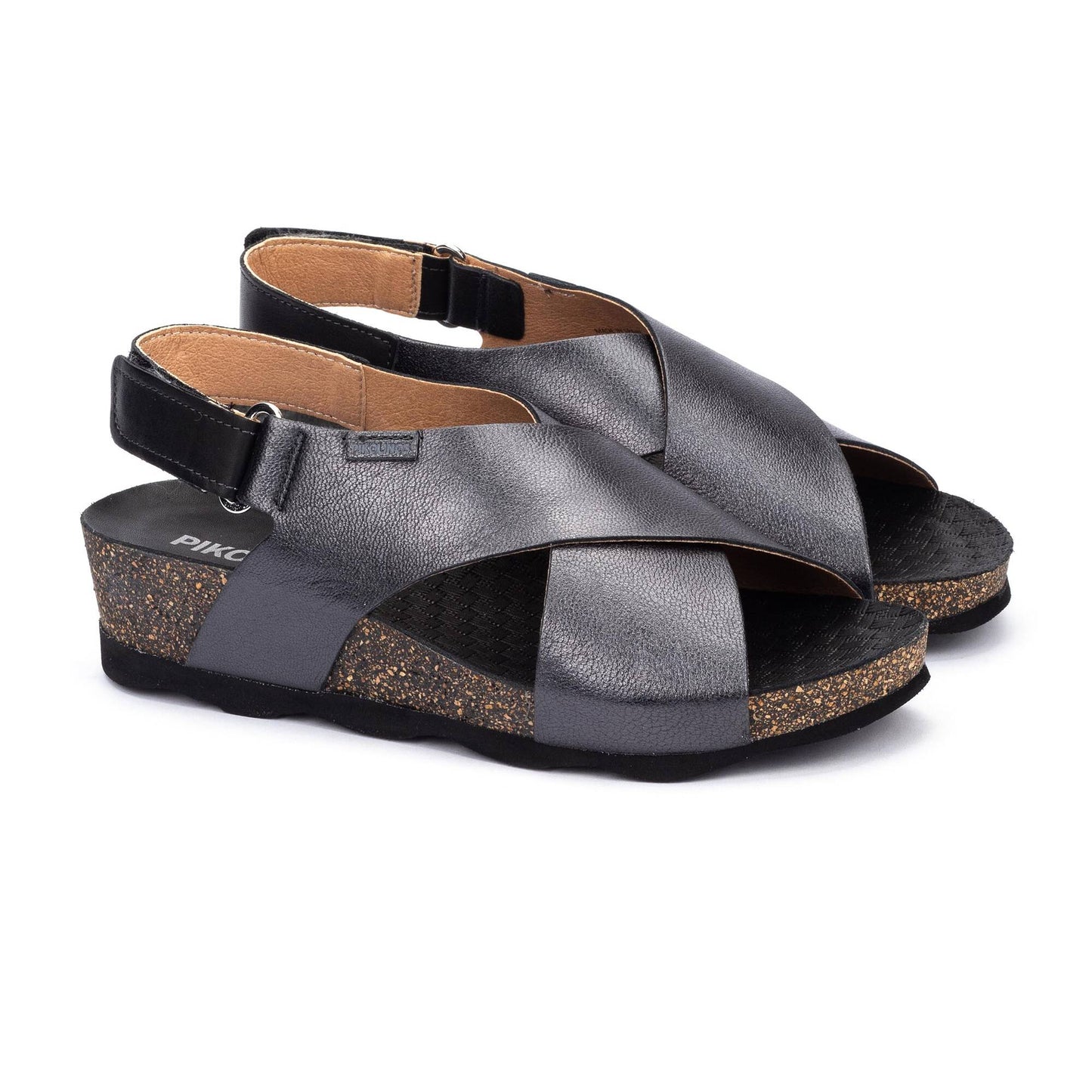 Pikolinos wedge sandals with hook-and-loop closure MAHON W9E-0912CLC1