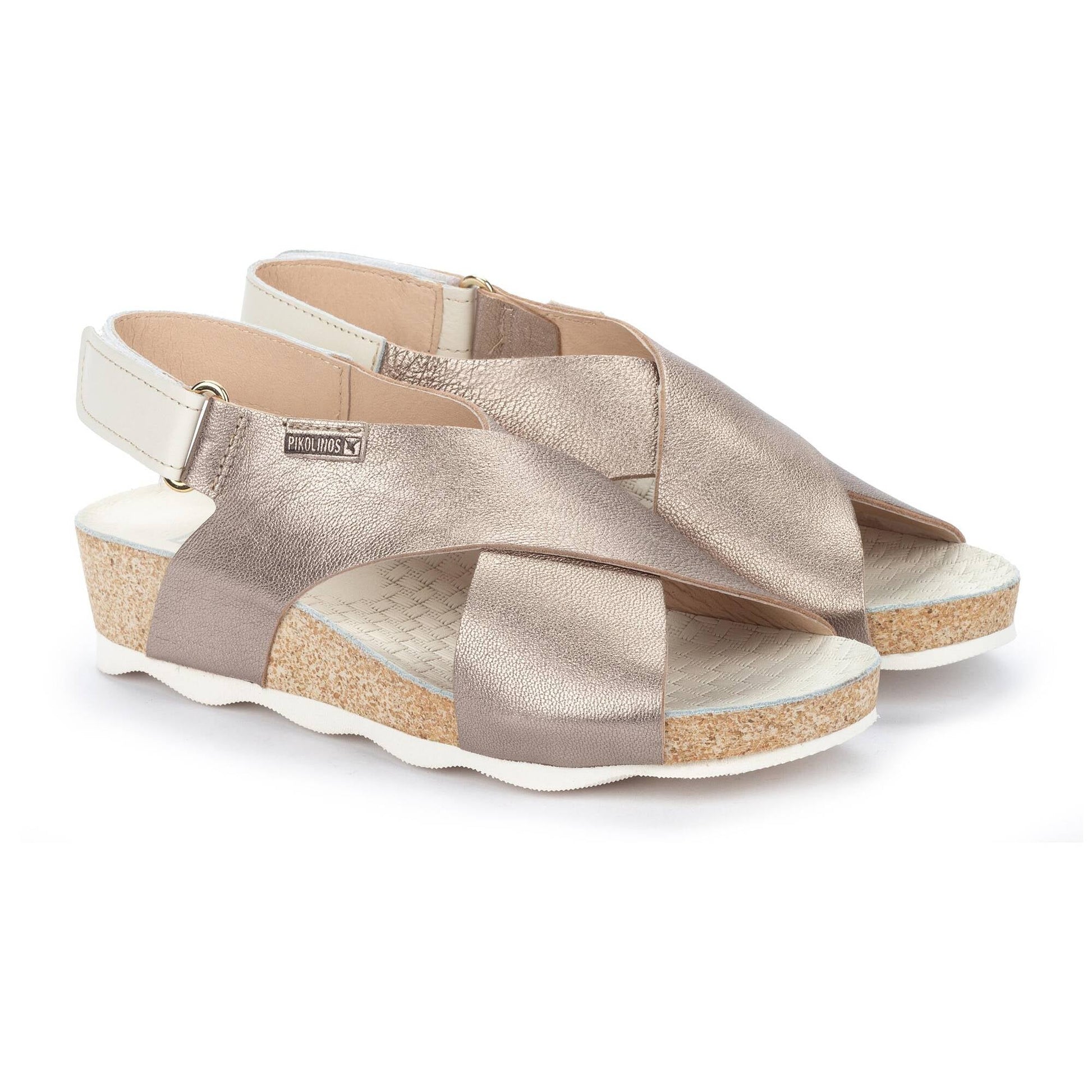 Pikolinos wedge sandals with hook-and-loop closure MAHON W9E-0912CLC1