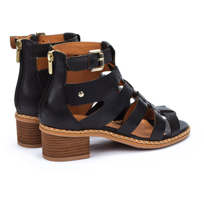 Pikolinos heeled block sandals with zipper BLANES W3H-1823