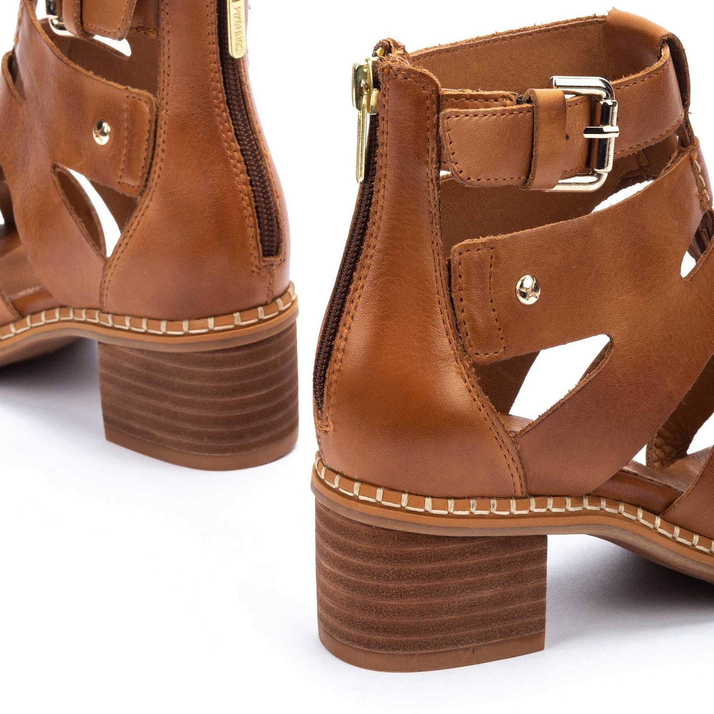 Pikolinos heeled block sandals with zipper BLANES W3H-1823