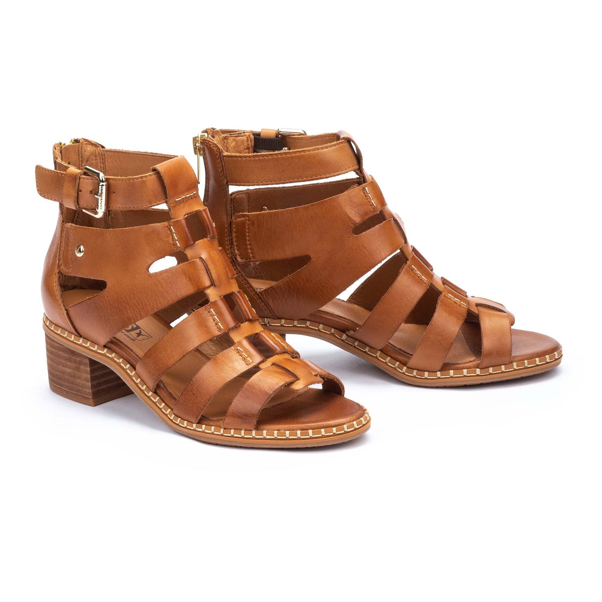 Pikolinos heeled block sandals with zipper BLANES W3H-1823