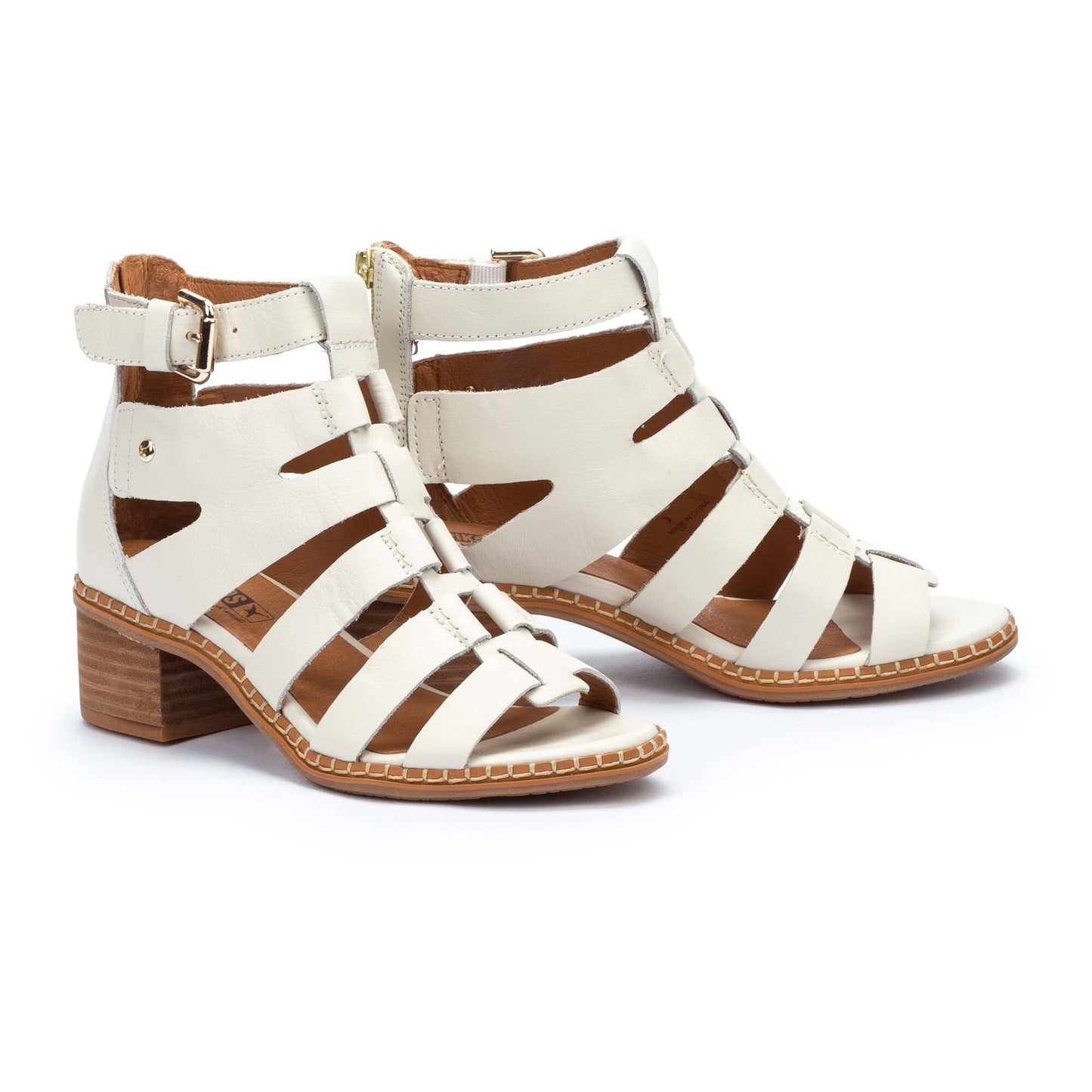 Pikolinos heeled block sandals with zipper BLANES W3H-1823