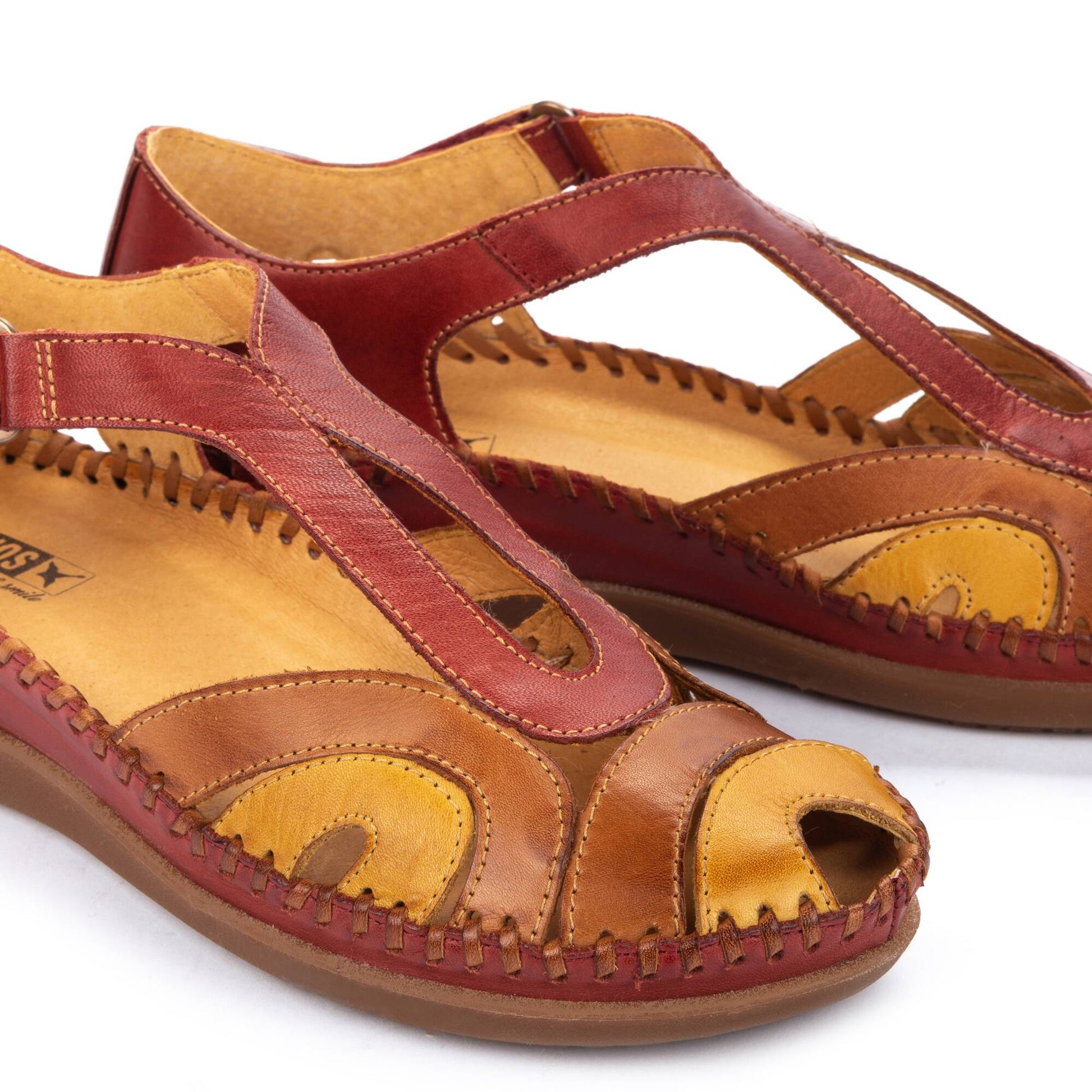 Pikolinos semi-open shoes with hook-and-loop closure CADAQUES W8K-1569C1