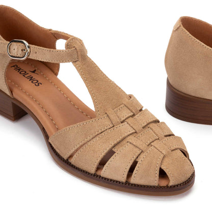 Pikolinos semi-open shoes with buckle VALENCIA W7D-1835SE