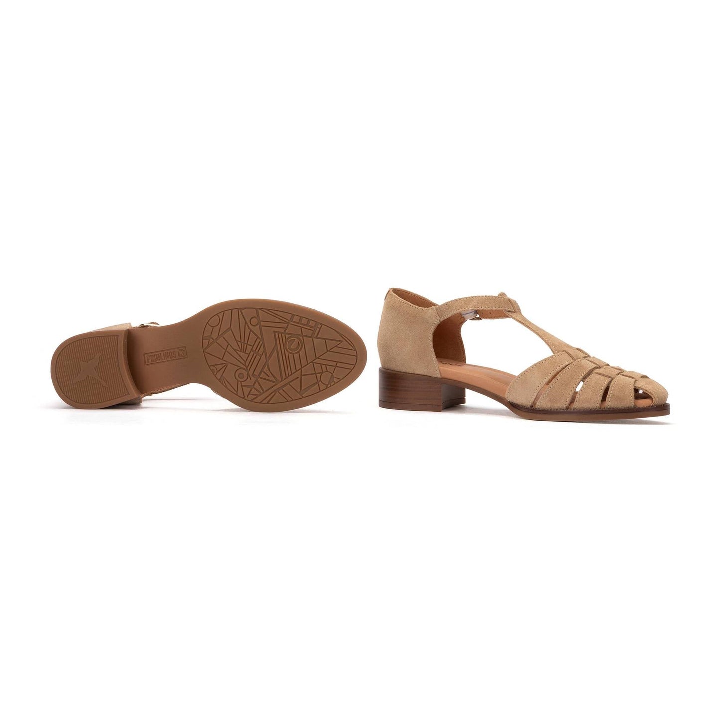 Pikolinos semi-open shoes with buckle VALENCIA W7D-1835SE