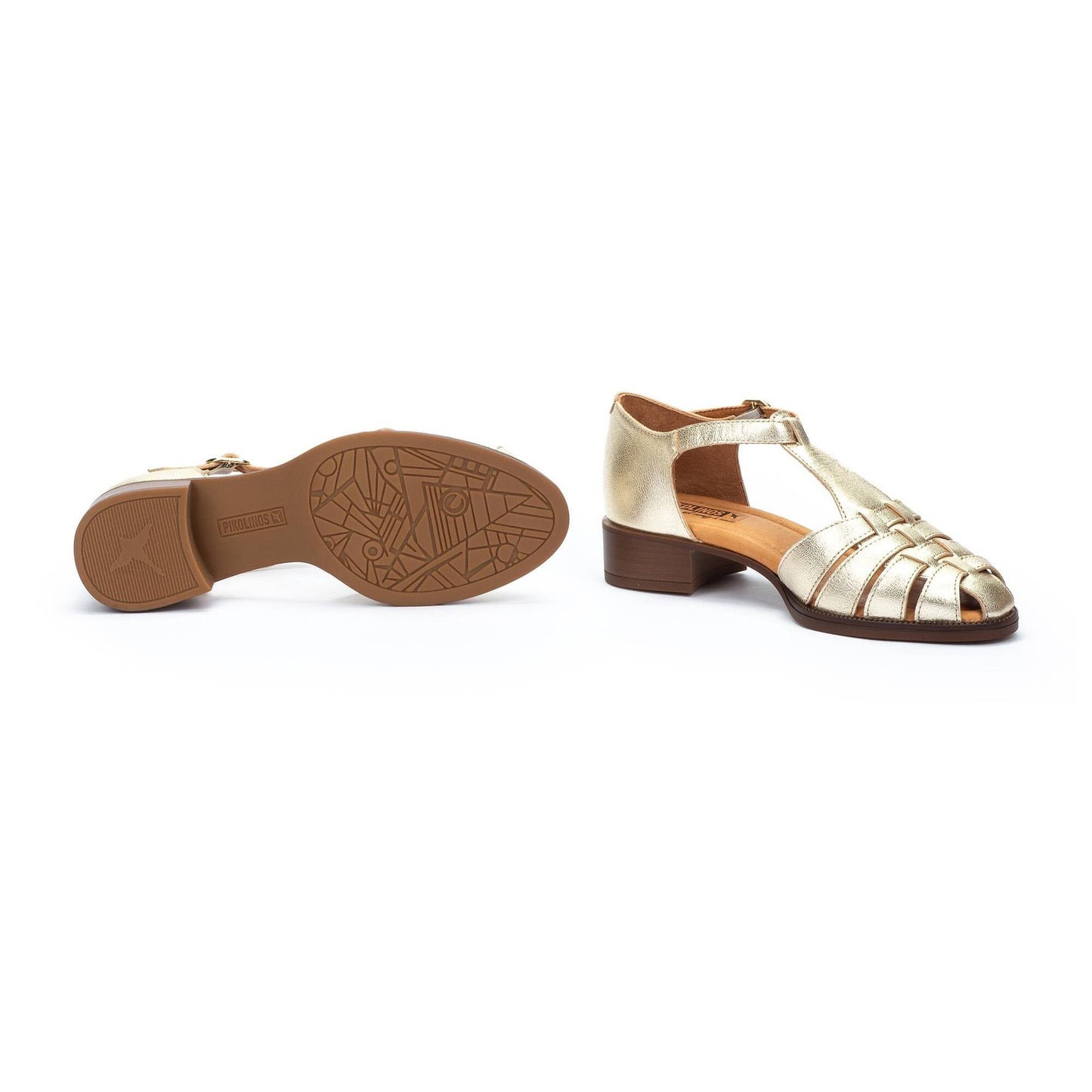 Pikolinos semi-open shoes with buckle VALENCIA W7D-1835CL