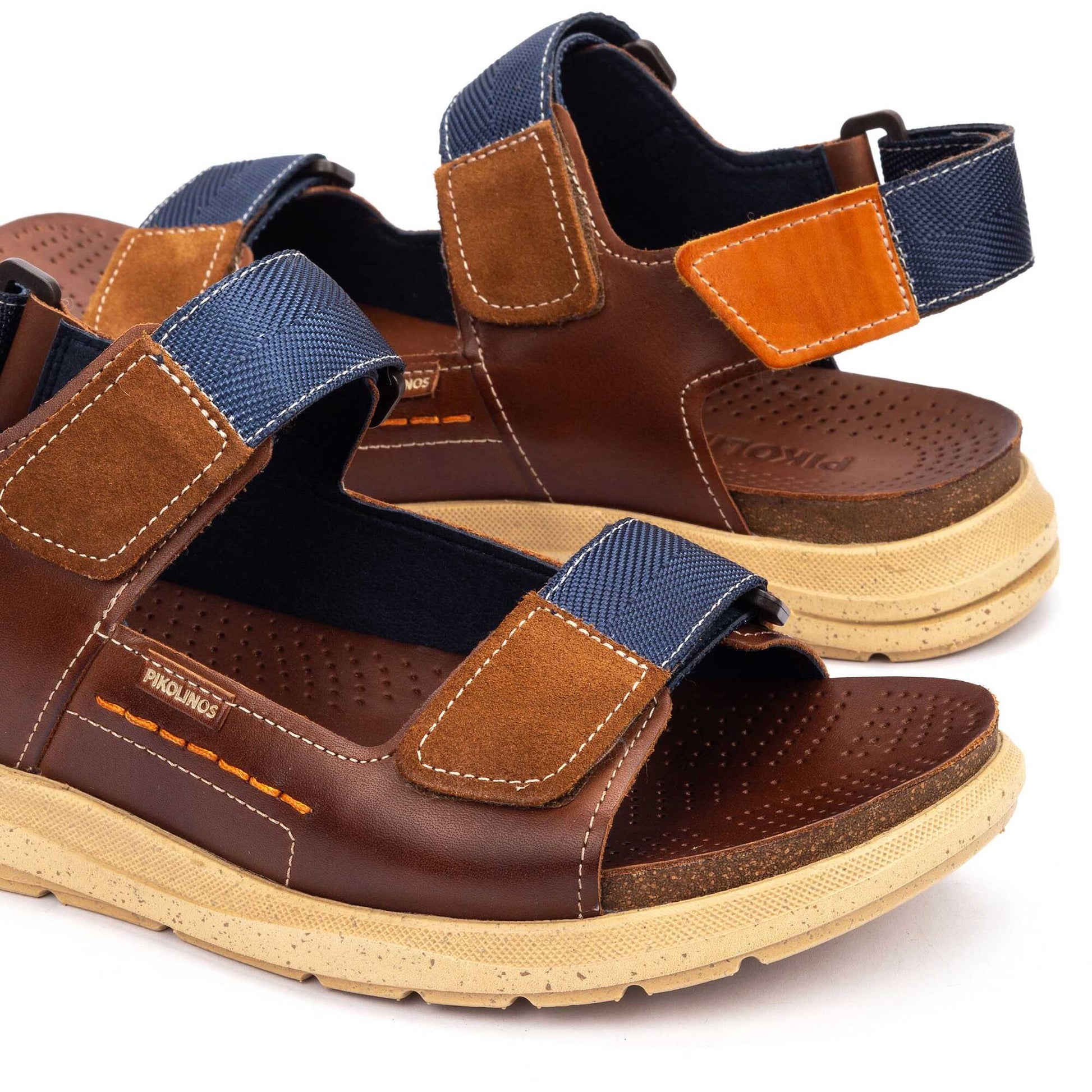 Pikolinos flat sandals with hook-and-loop closure NIJAR M0B-0122C1
