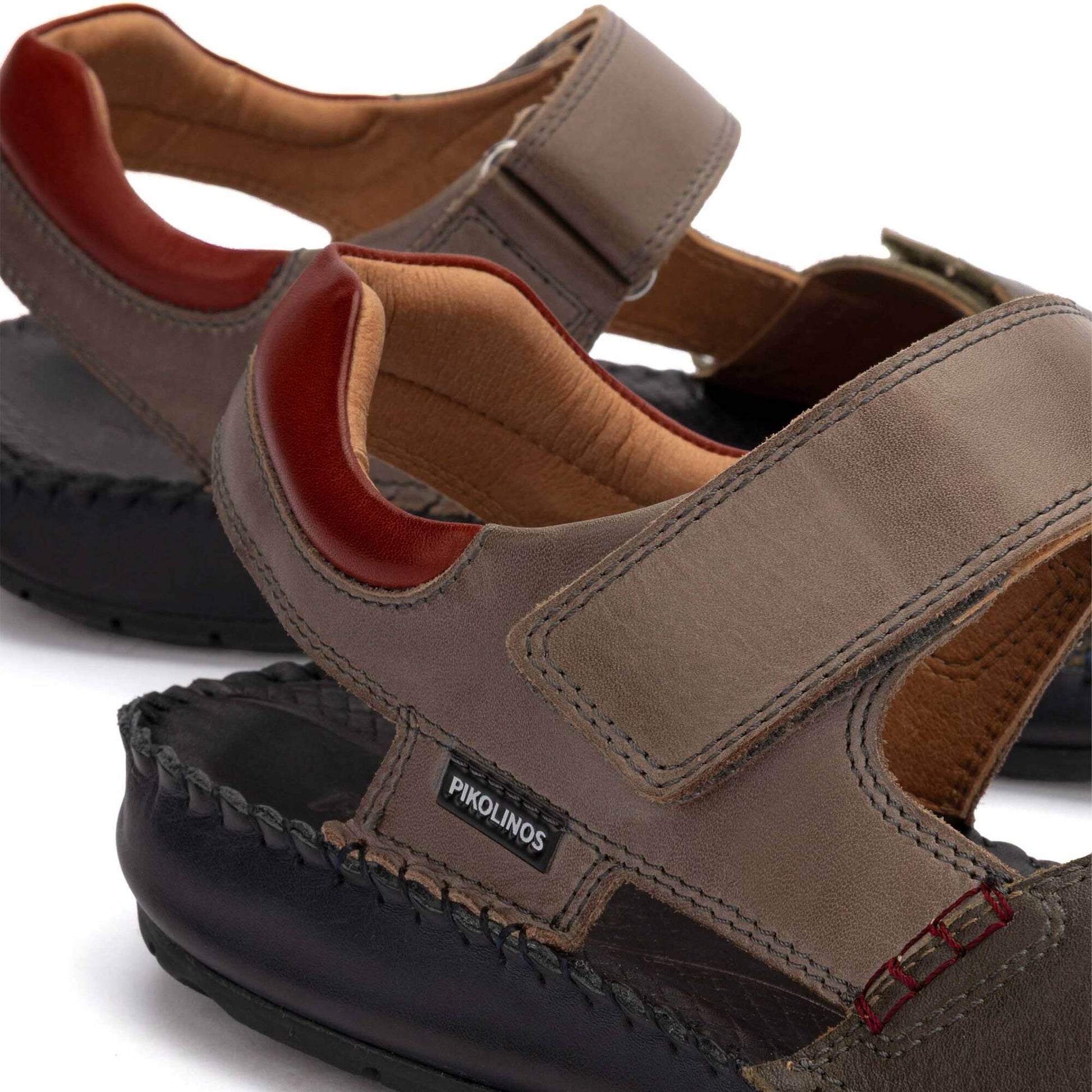 Pikolinos flat sandals with hook-and-loop closure TARIFA 06J-5818C2
