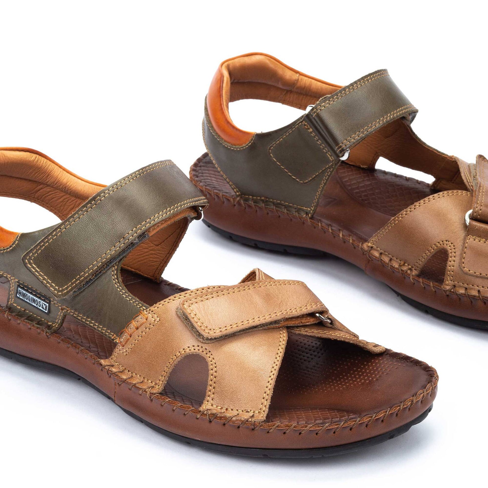 Pikolinos flat sandals with hook-and-loop closure TARIFA 06J-5818C2