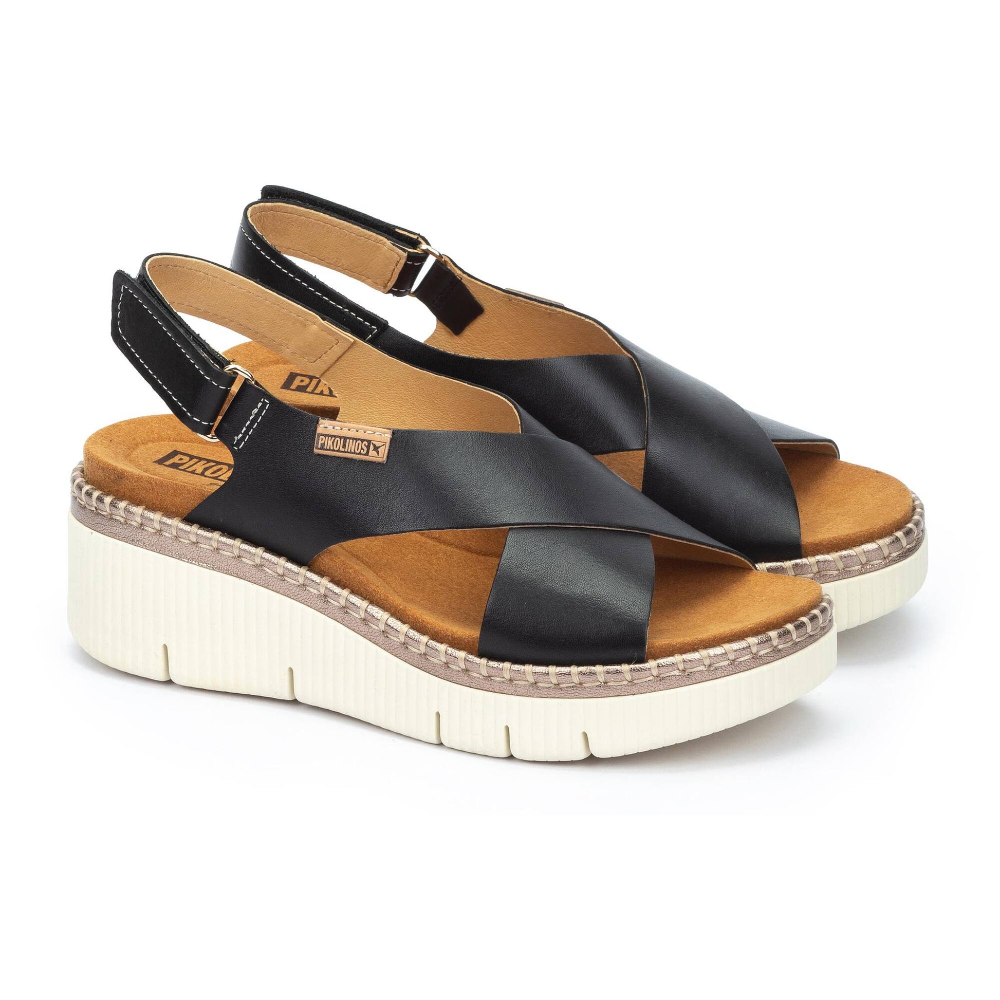 Pikolinos wedge sandals with hook-and-loop closure GOMERA W0K-0606C1