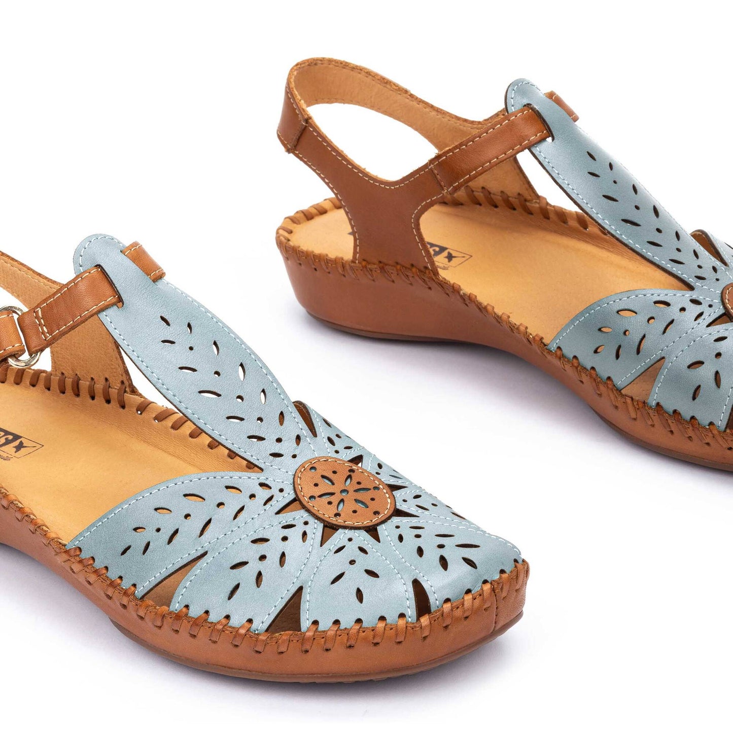 Pikolinos semi-open shoes with hook-and-loop closure P. VALLARTA 655-0841C1
