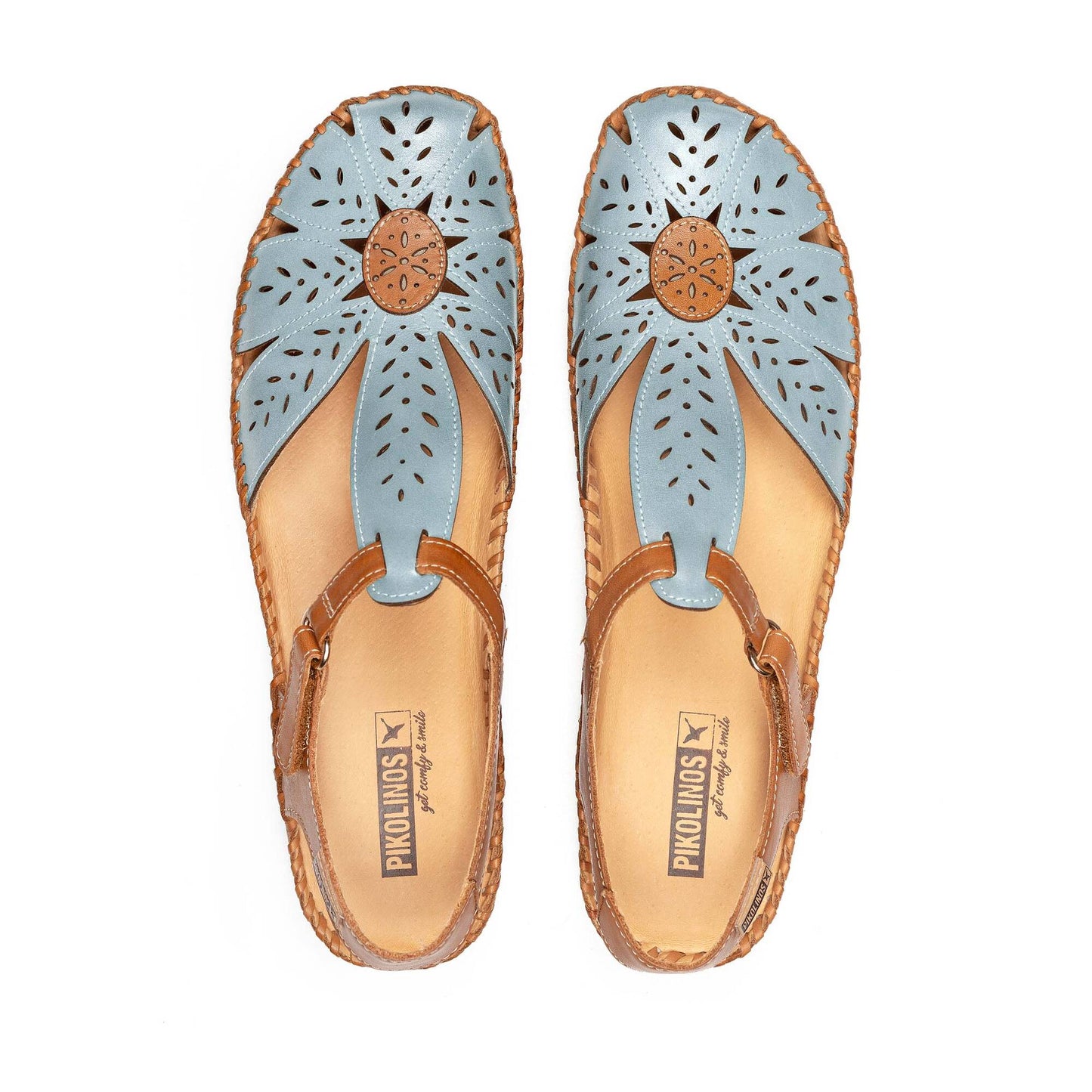 Pikolinos semi-open shoes with hook-and-loop closure P. VALLARTA 655-0841C1