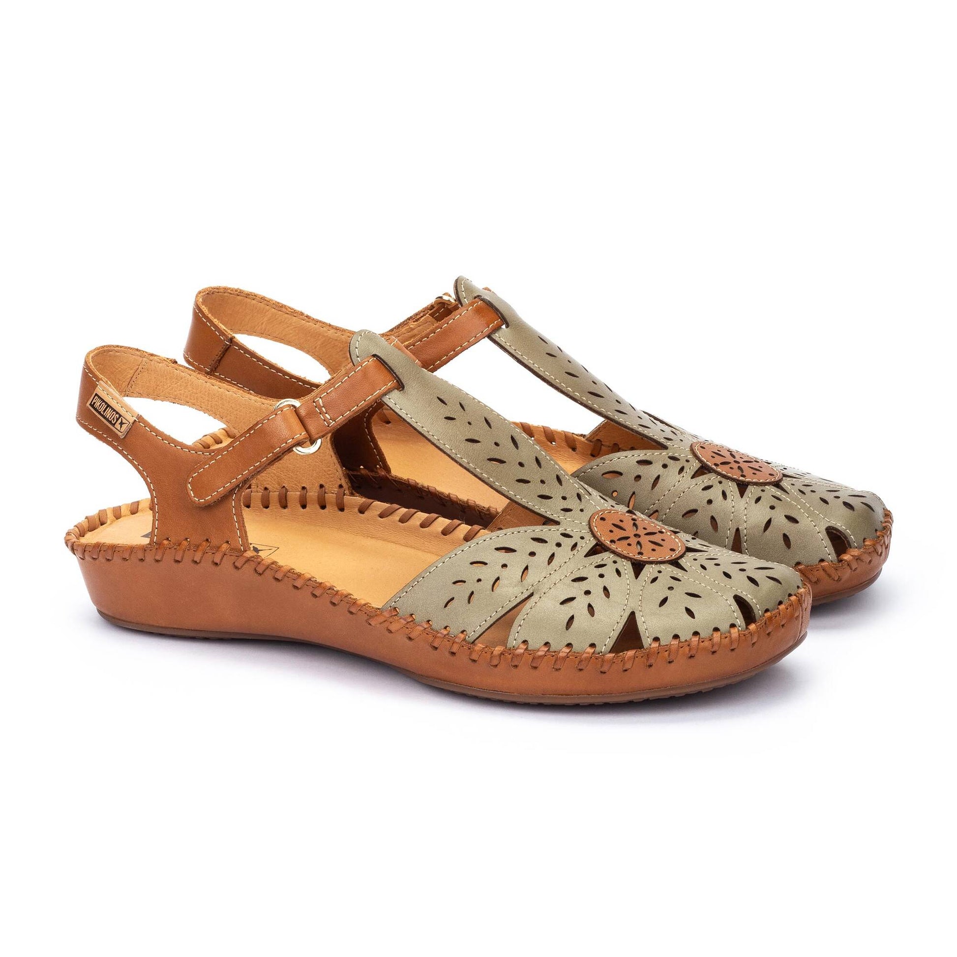 Pikolinos semi-open shoes with hook-and-loop closure P. VALLARTA 655-0841C1