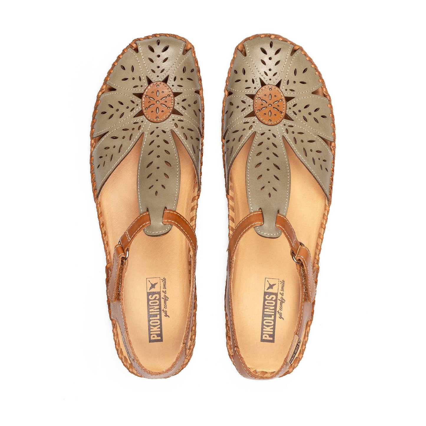 Pikolinos semi-open shoes with hook-and-loop closure P. VALLARTA 655-0841C1