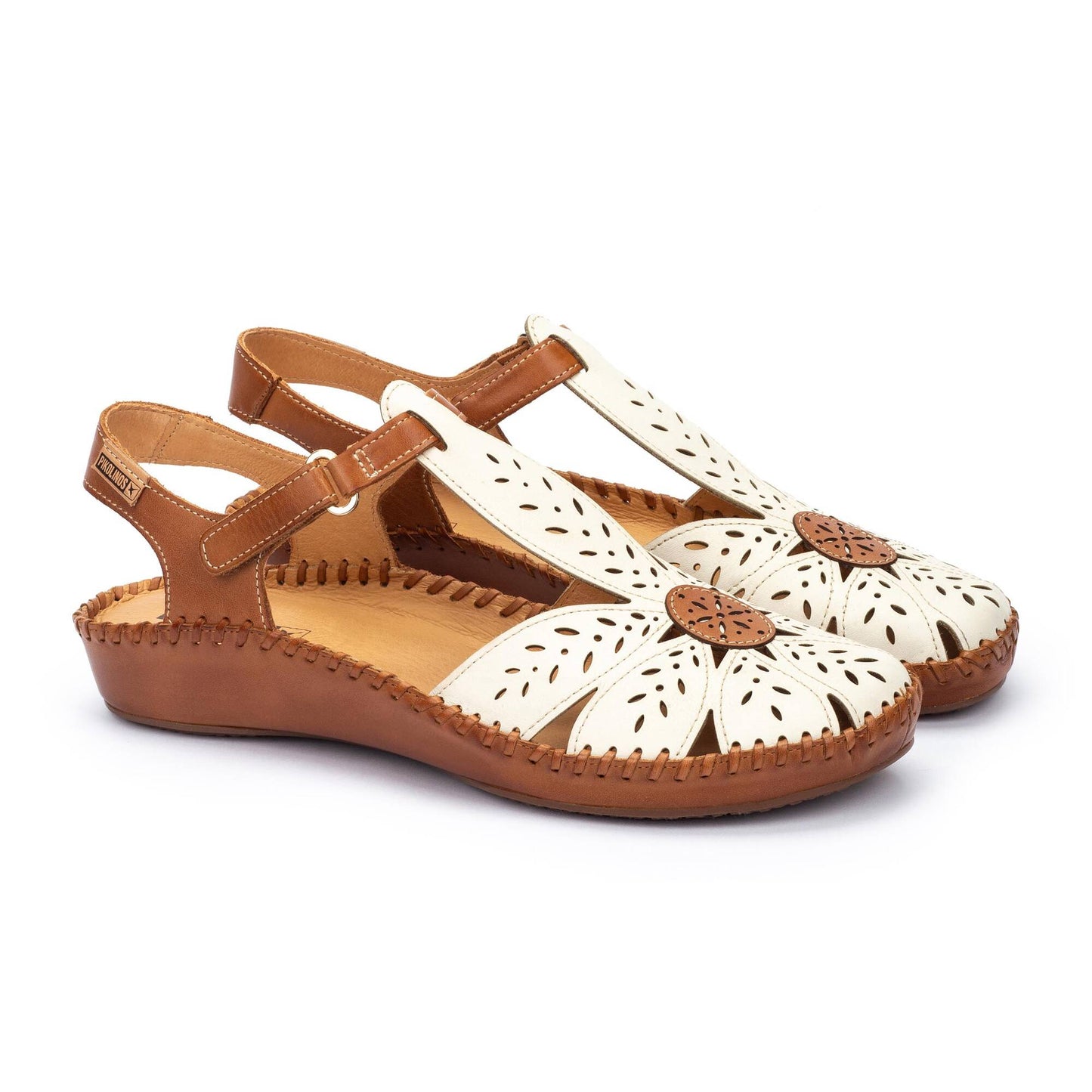 Pikolinos semi-open shoes with hook-and-loop closure P. VALLARTA 655-0841C1