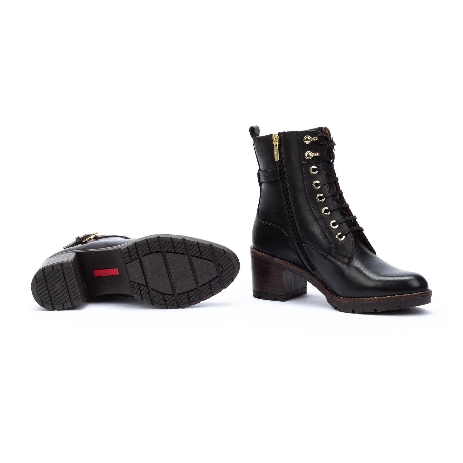 Pikolinos heeled lace-up ankle boots with track sole LLANES W7H-8510