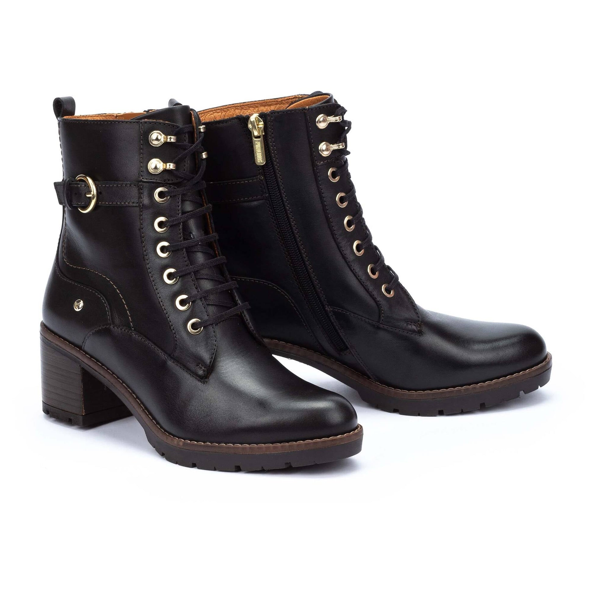 Pikolinos heeled lace-up ankle boots with track sole LLANES W7H-8510