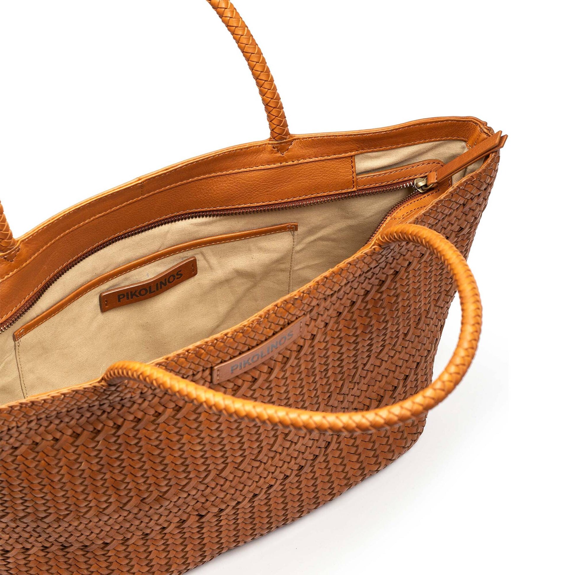 Pikolinos braided leather tote bag WHA-377