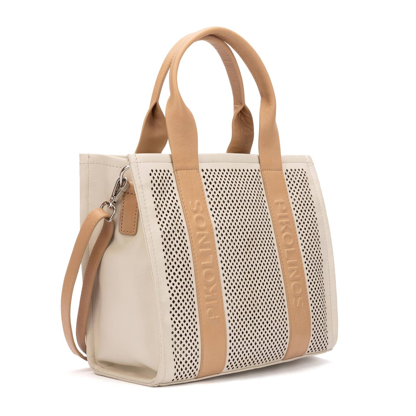 Pikolinos shopper bag with zipper closure and double handles WHA-376