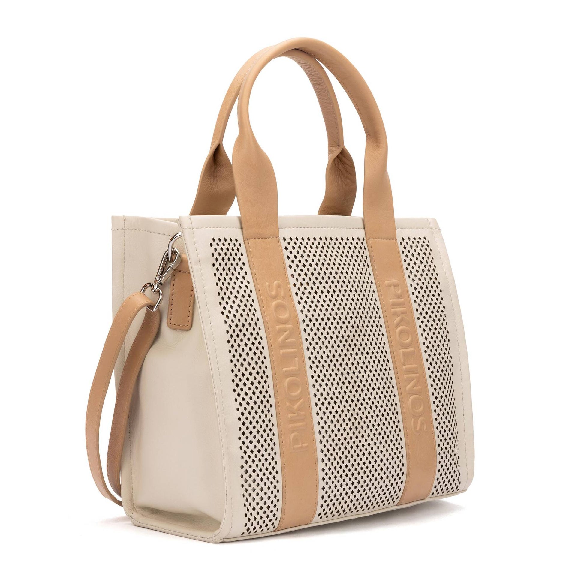 Pikolinos shopper bag with zipper closure and double handles WHA-376